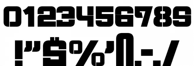 Panzer Regular Font OTHER CHARS