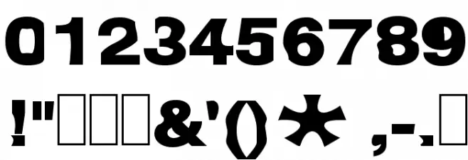 Paolo Bold Extented Font OTHER CHARS