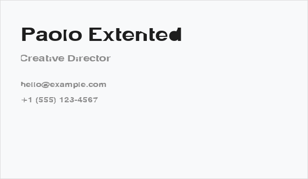 Paolo Extented Business Card