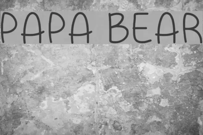 Papa Bear Font examples