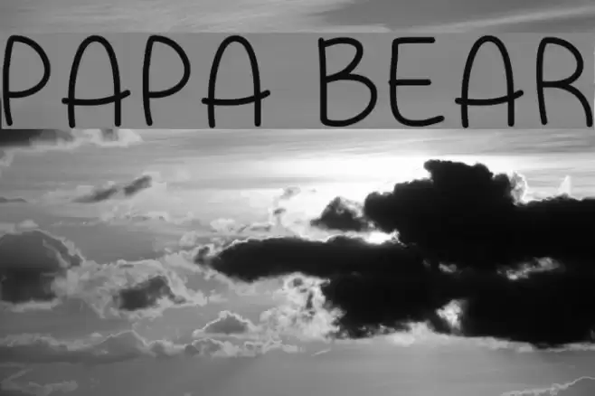 Papa Bear Font examples