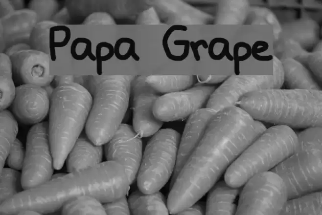 Papa Grape Font examples