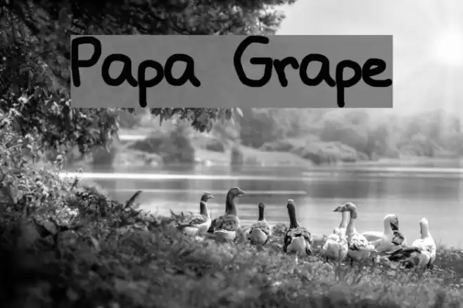 Papa Grape Font examples