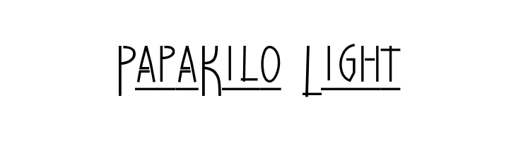 PapaKilo Light  フリーフォントのダウンロード