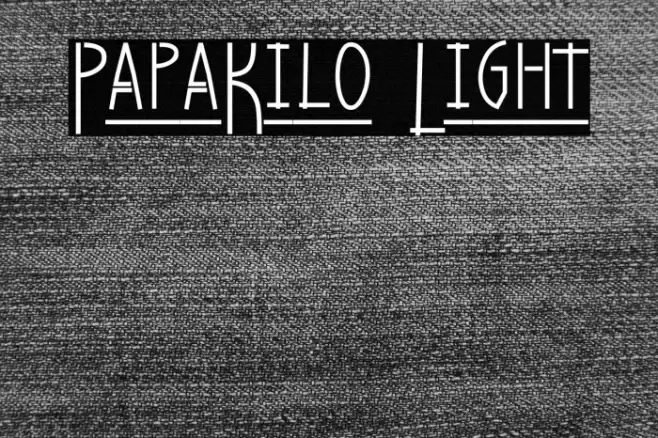 PapaKilo Light Font examples