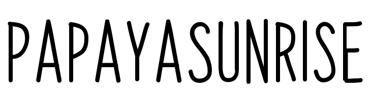 Papaya Sunrise  フリーフォントのダウンロード