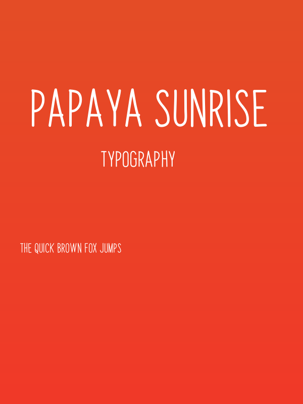 Papaya Sunrise Poster