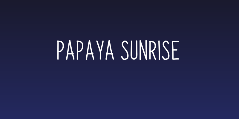 Papaya Sunrise Social Header