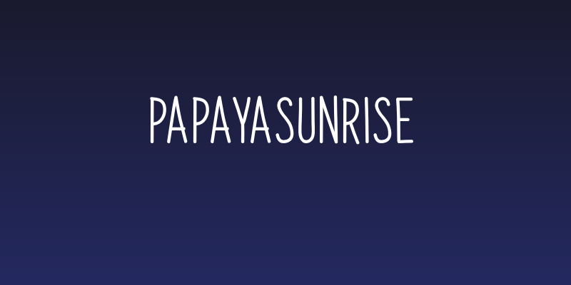 PapayaSunrise Social Header