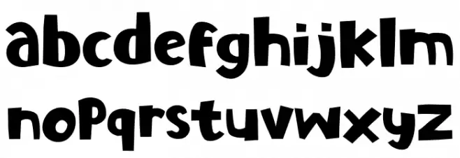 Papeco Schriftart Kleinbuchstaben