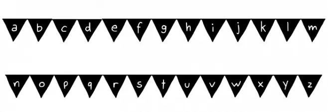 Paper Banner Bold Font Litere mici