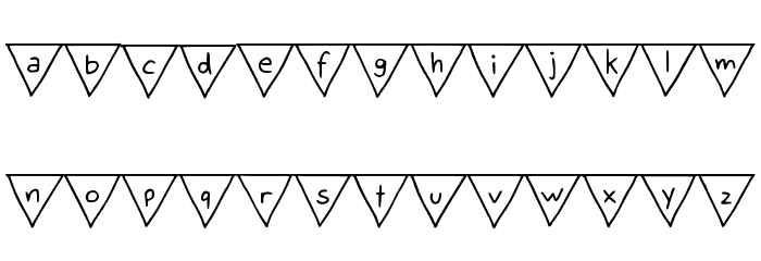 Paper Banner Regular Font LOWERCASE