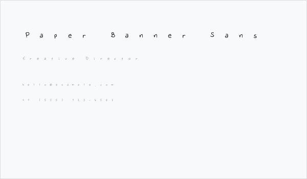 Paper Banner Sans Business Card