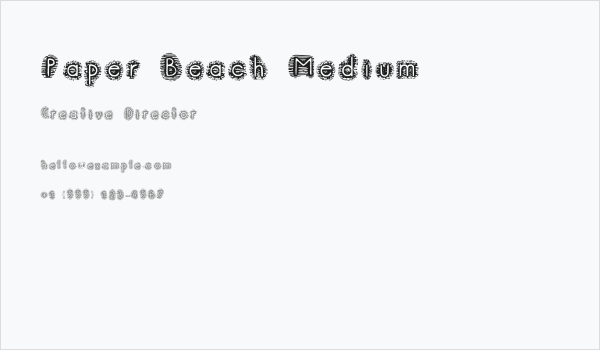 Paper Beach Medium Business Card