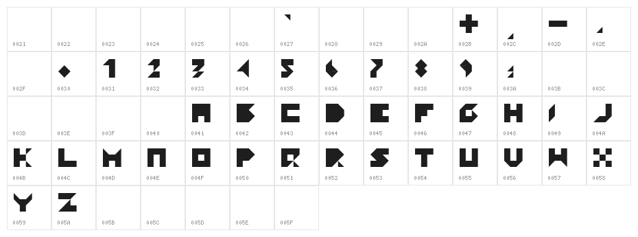 Paper Bold Character Map