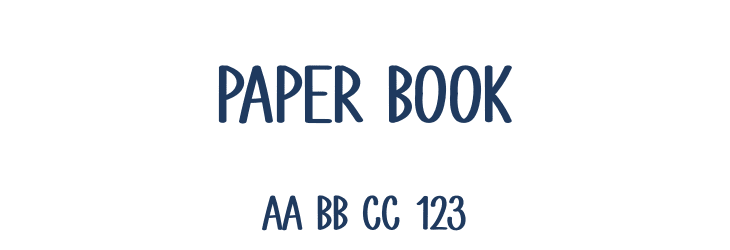 Paper Book Font Preview