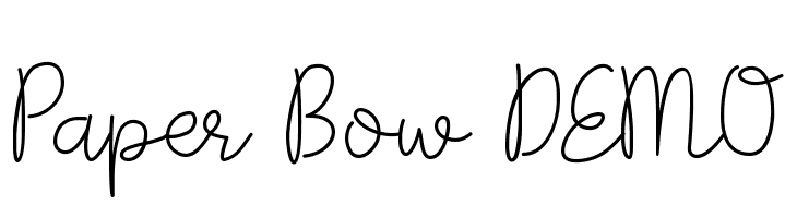 Paper Bow DEMO  フリーフォントのダウンロード