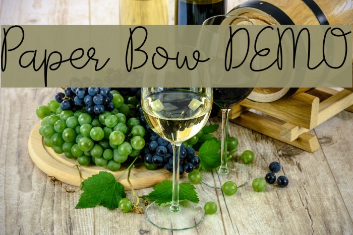 Paper Bow DEMO Font examples