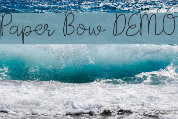 Paper Bow DEMO Font examples