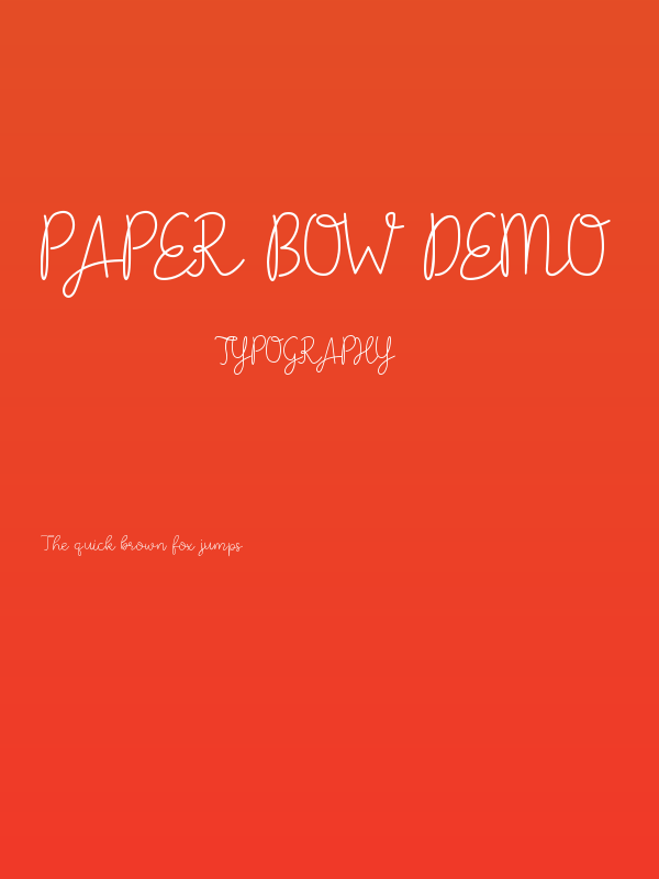 Paper Bow DEMO Poster