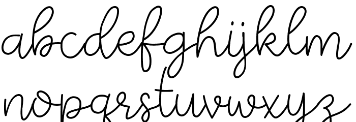 Paper Bow DEMO Font LOWERCASE