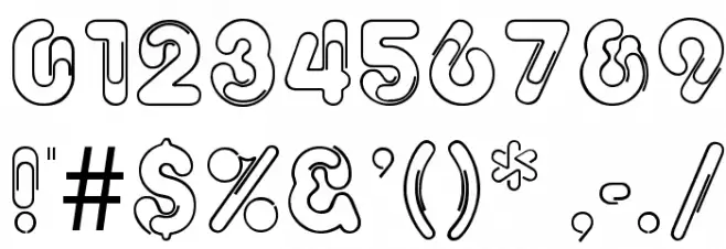Paper Clip Font OTHER CHARS