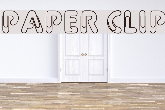 Paper Clip Font examples