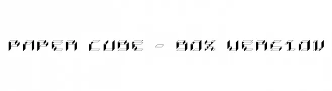 Paper Cube - Box version  免费字体下载
