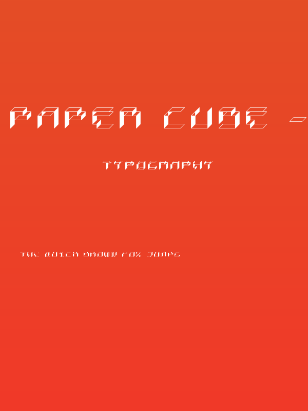 Paper Cube - Box version Poster