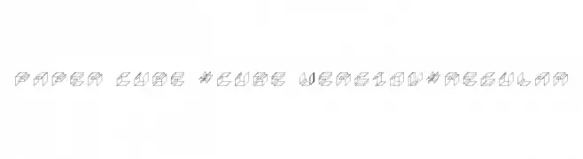 Paper Cube *cube version*Regular  免费字体下载