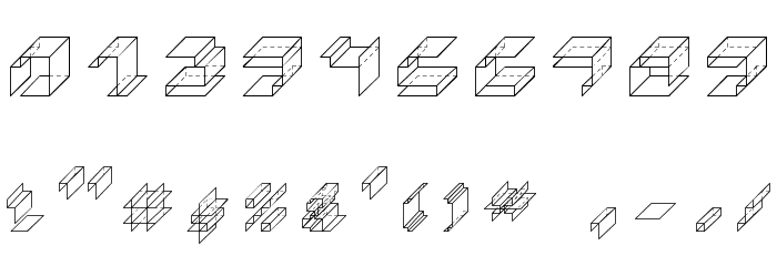 Paper Cube *cube version*Regular Font OTHER CHARS