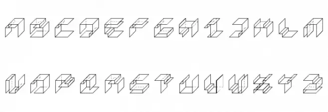 Paper Cube *cube version*Regular خط أحرف كبيرة