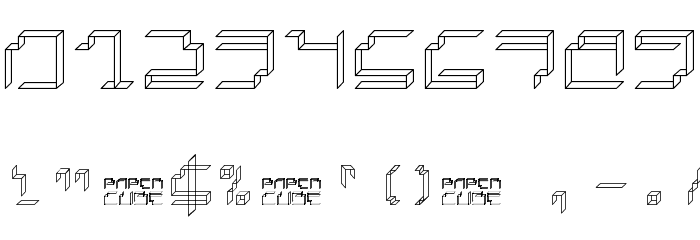 Paper Cube paperRegular Font OTHER CHARS