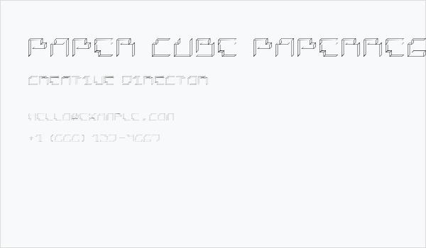 Paper Cube paperRegular Business Card