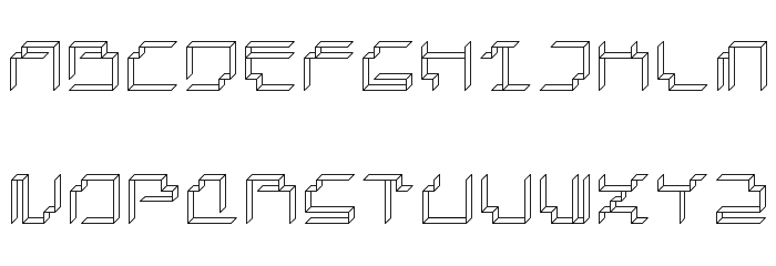 Paper Cube paperRegular Font LOWERCASE