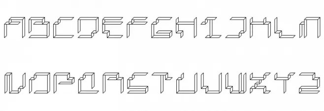 Paper Cube paperRegular Font LOWERCASE