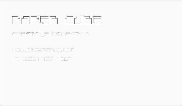 Paper Cube Business Card