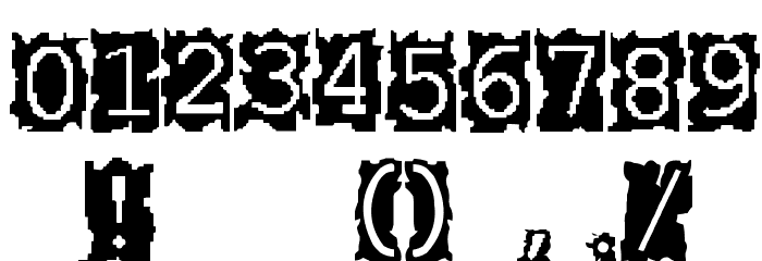 Paper Cut Font OTHER CHARS
