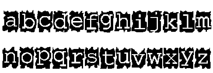 Paper Cut Font LOWERCASE