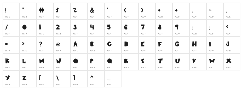 Paper Cutout Character Map
