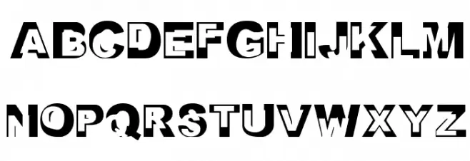 Paper Cutouts Schriftart Groß