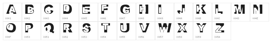 Paper Cutouts Character Map