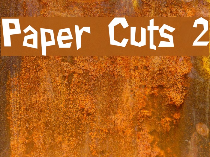 Paper Cuts 2 Font examples