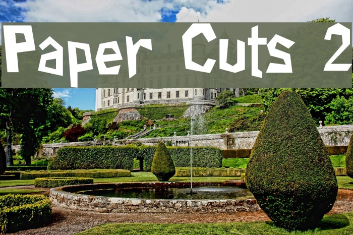 Paper Cuts 2 Font examples