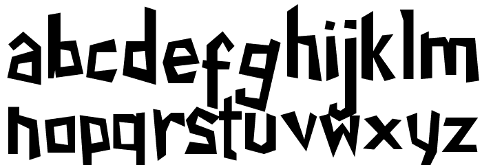 Paper Cuts 2 Font LOWERCASE