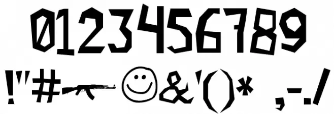 Paper Cuts Font OTHER CHARS