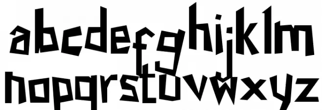 Paper Cuts फ़ॉन्ट लोअरकेस