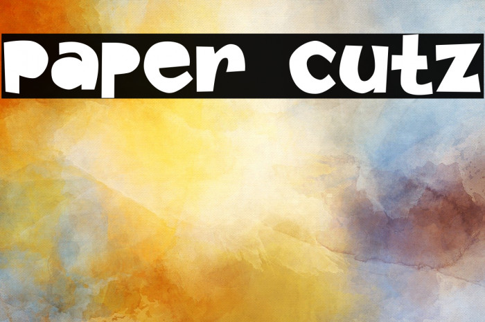 Paper Cutz Font examples