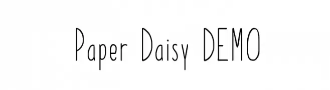 Paper Daisy DEMO  Free Fonts Download