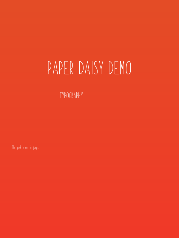 Paper Daisy DEMO Poster